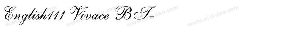 English111 Vivace BT字体转换